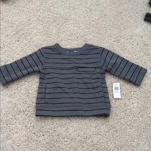 Old Navy Kids Navy Striped Long Sleeve Tee